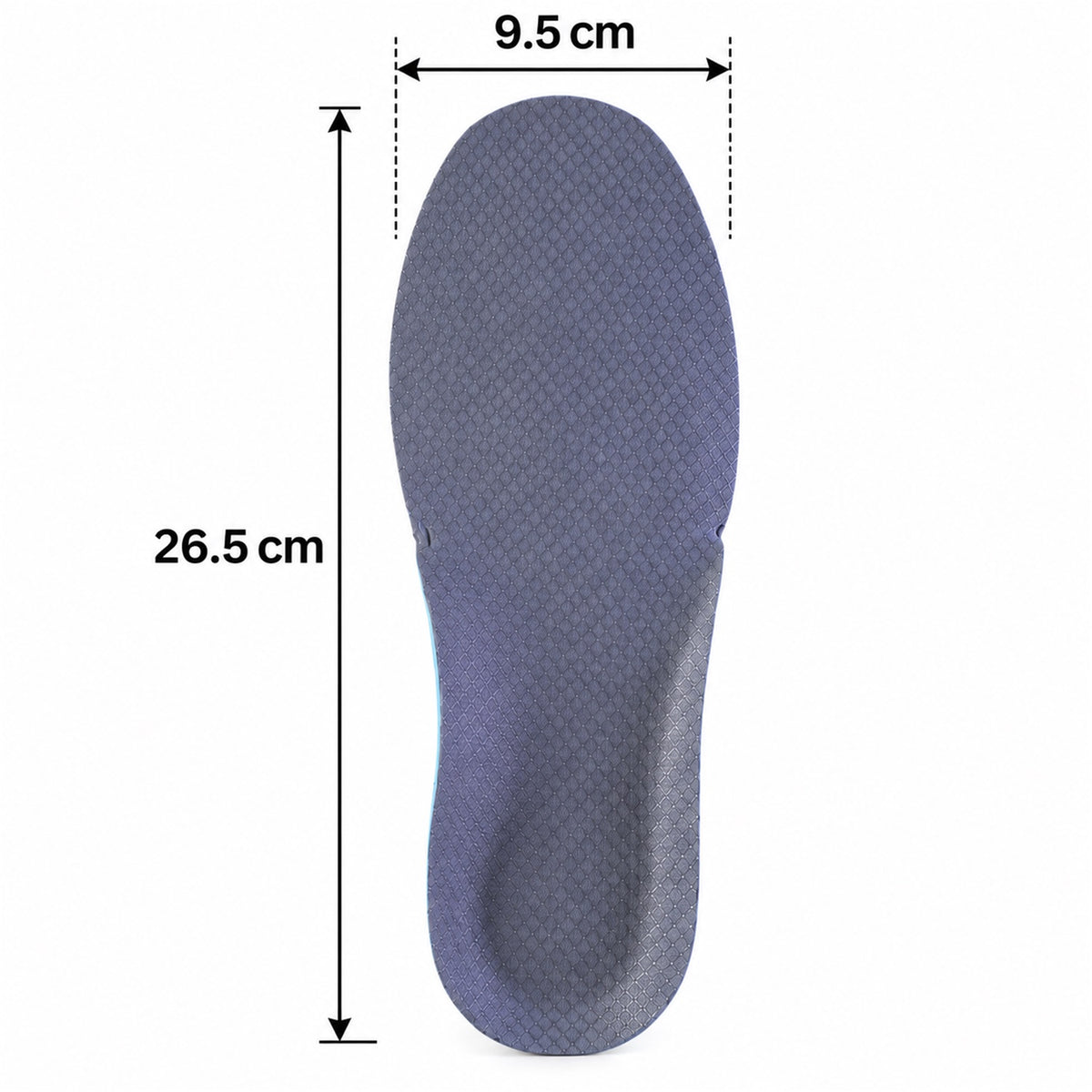 Shoe insoles dimensions 26.5 by 9.5 cm
