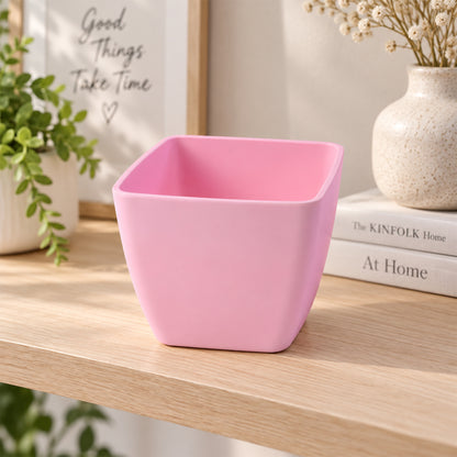 Decorative empty pot on a shelf
