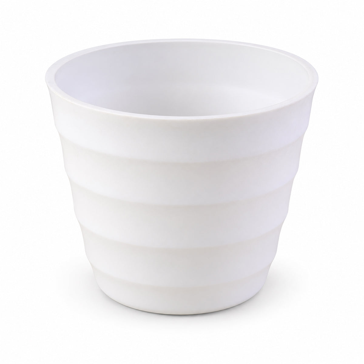 Decorative ribbed plastic flower pot - view 5