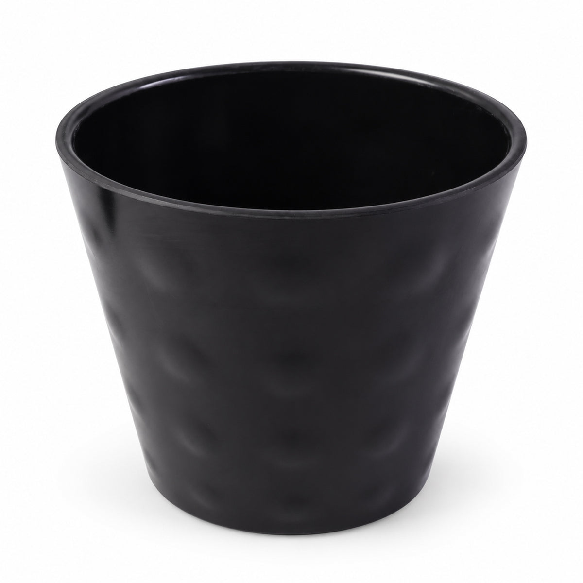 Decorative plastic flower pot white background
