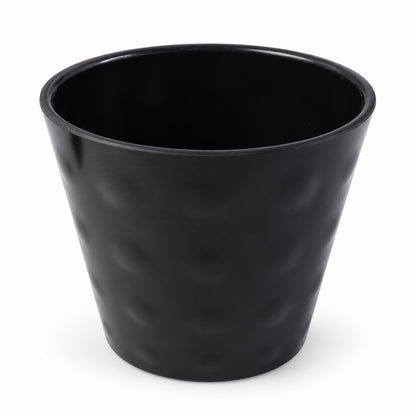 Decorative plastic flower pot white background