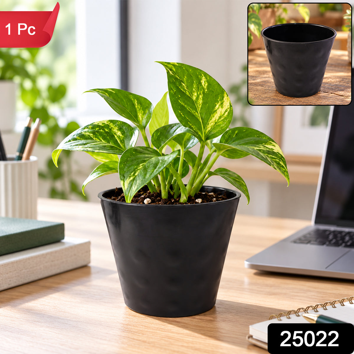 Decorative plastic flower pot SKU 25022