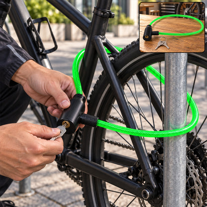Flexible Braided Steel Cable Security Lock with Keys