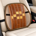 Car Seat Mesh Back Support with Wooden Bead Panel for Office Chairs (1 Pc)