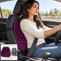 Car Seat Back Support Cushion with Mesh Back & Adjustable Straps (1 Pc Mix Design)