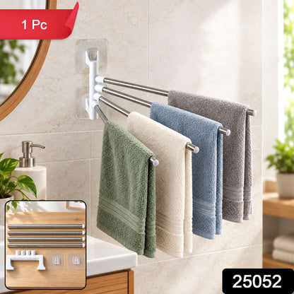 Four bar swivel wall mounted towel rack 1 Pc label