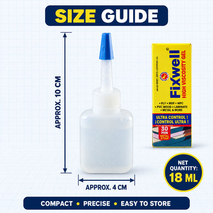 High viscosity instant adhesive gel approximate 10 Cm height and 4 Cm width
