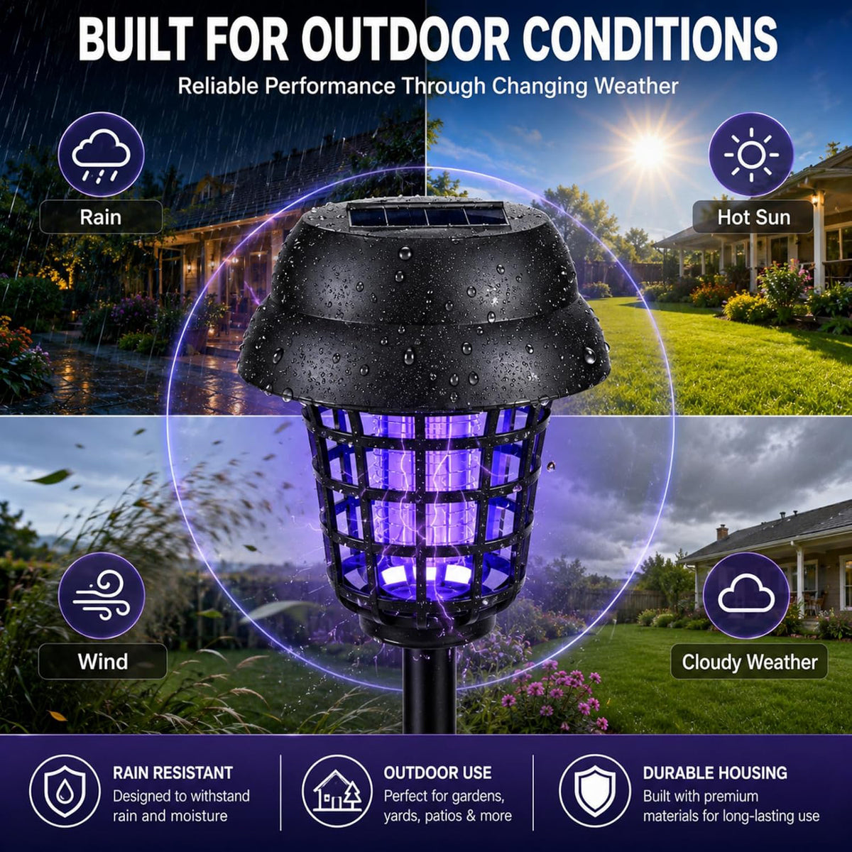 Solar Mosquito Trap Garden Lamp