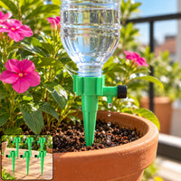 Adjustable Drip Irrigation Spikes for Bottle Fed Plant Watering (6 Pc)