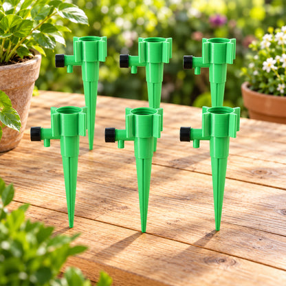 Green Plant Watering Stakes