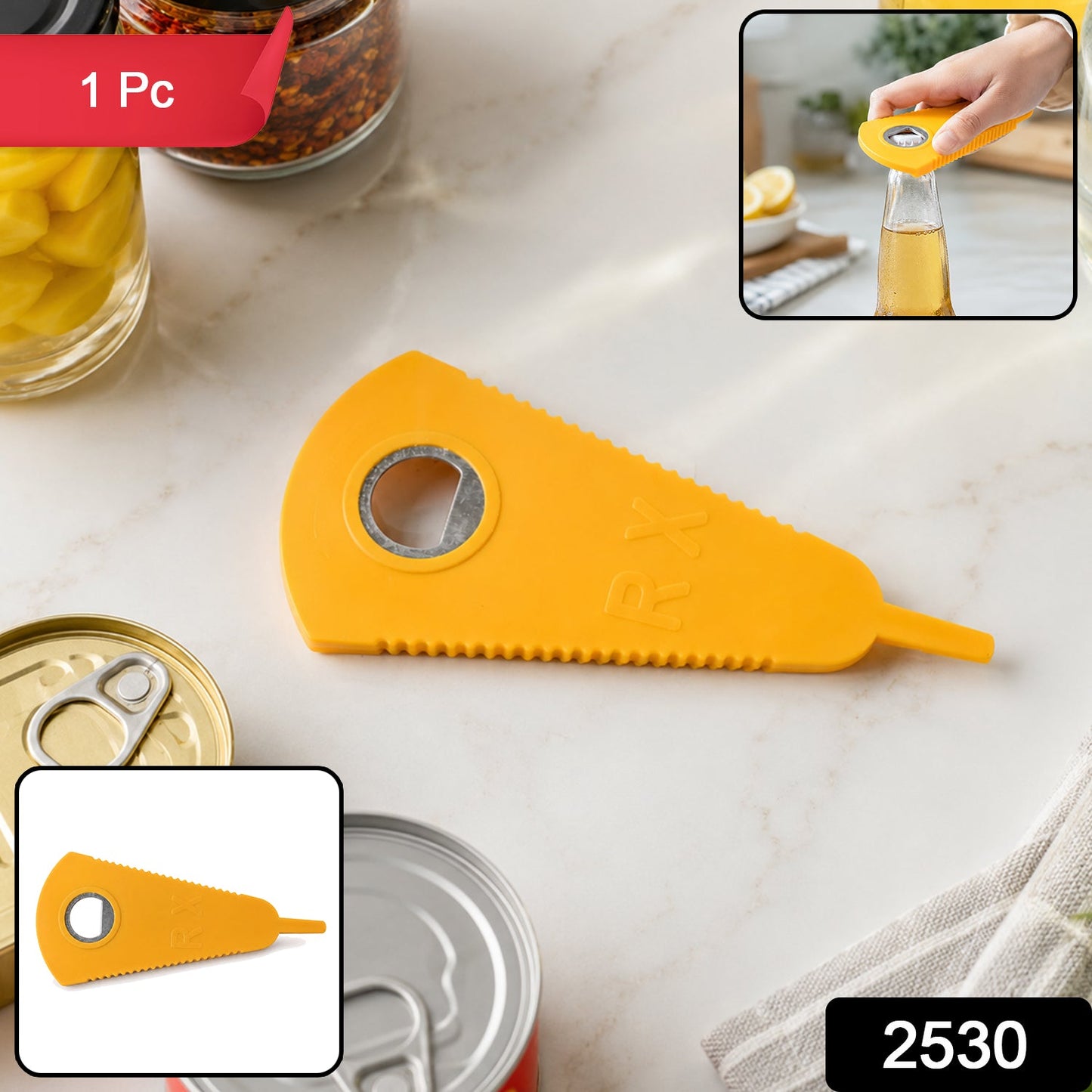 Bottle Opener Tool Stainless Steel Multipurpose Can Opener for Kitchen Bar (1 Pc)