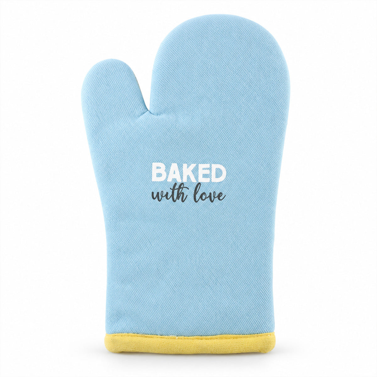Padded oven hand glove - white background