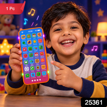 Kids Learning Mobile Phone Toy with Music Lights and Hindi English Audio (1 Pc)