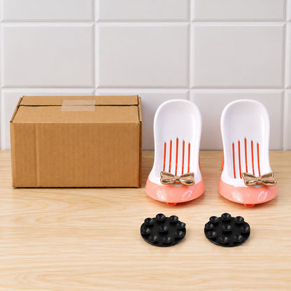 Shoe shaped soap holder set - actual product and packaging