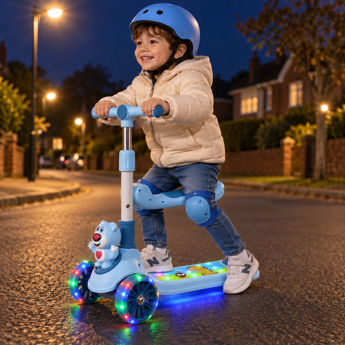 Kids seat scooter white bg
