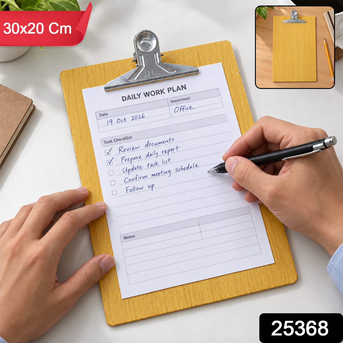 Writing Board with Metal Clip