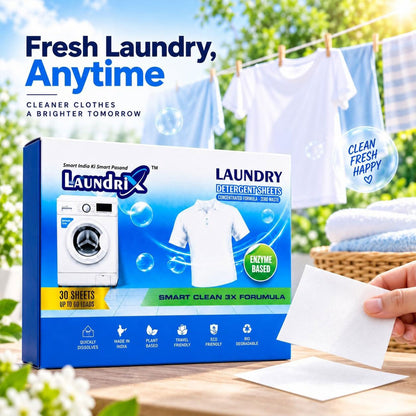 Laundry detergent sheets - fresh laundry display