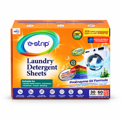 Laundry detergent sheets - white background