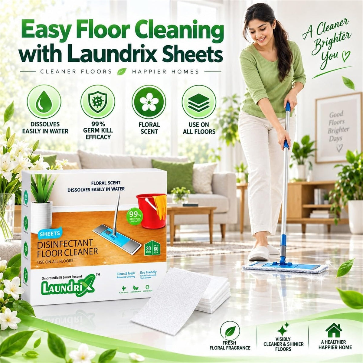 Floor cleaner sheets - cleaning features
