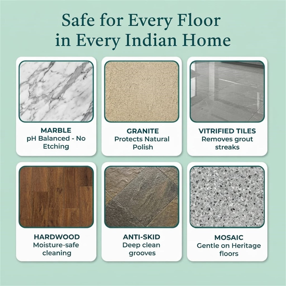 Floor cleaner sheets - floor usage information