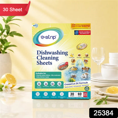 Dishwashing cleaning sheets - SKU and 30 sheet pack