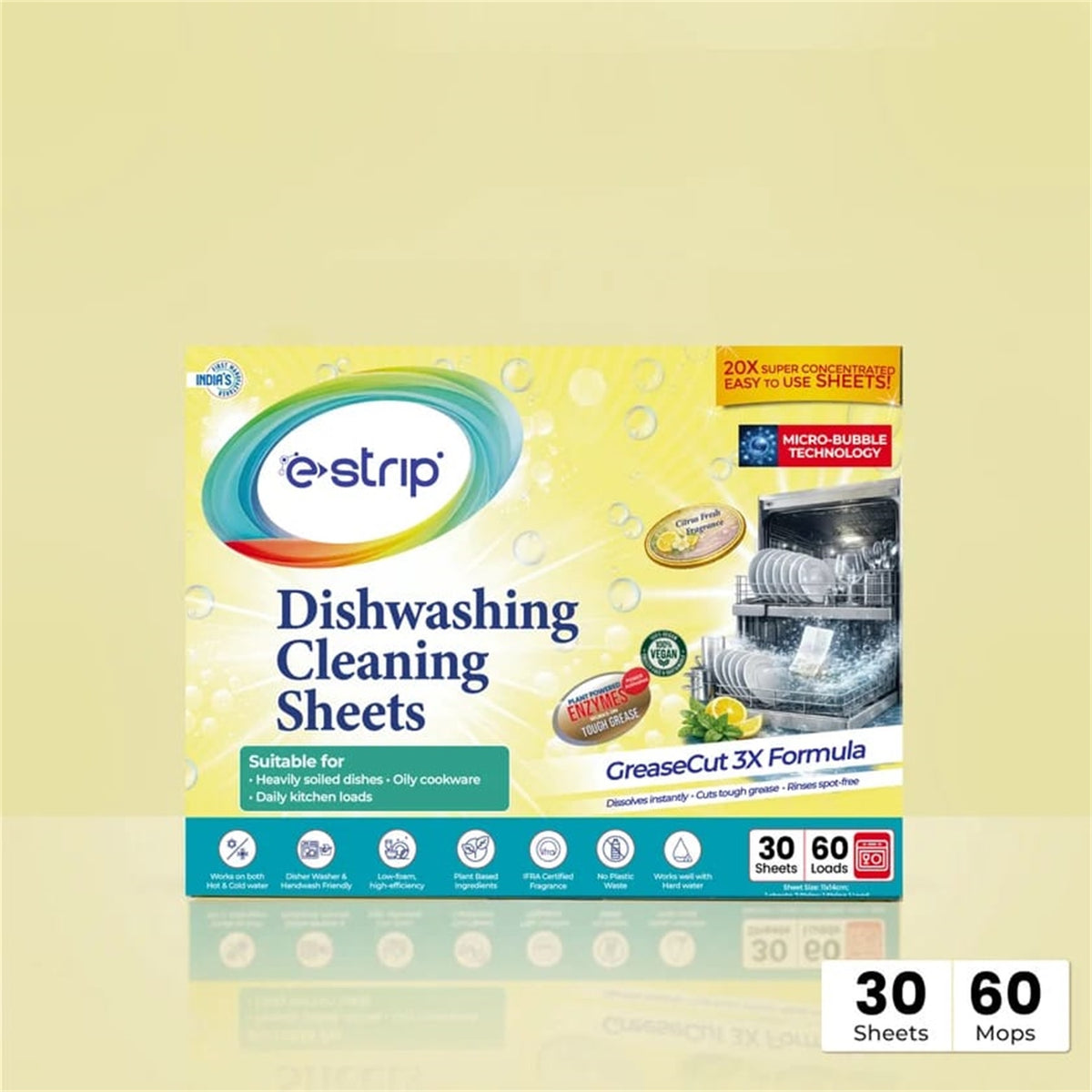 Dishwashing cleaning sheets - product information 04