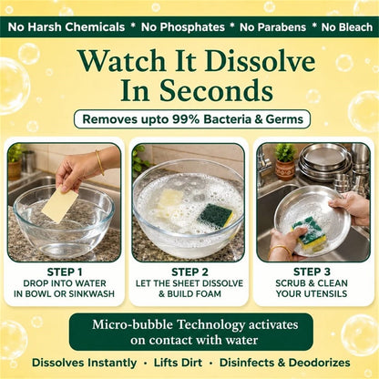 Dishwashing cleaning sheets - product information 07