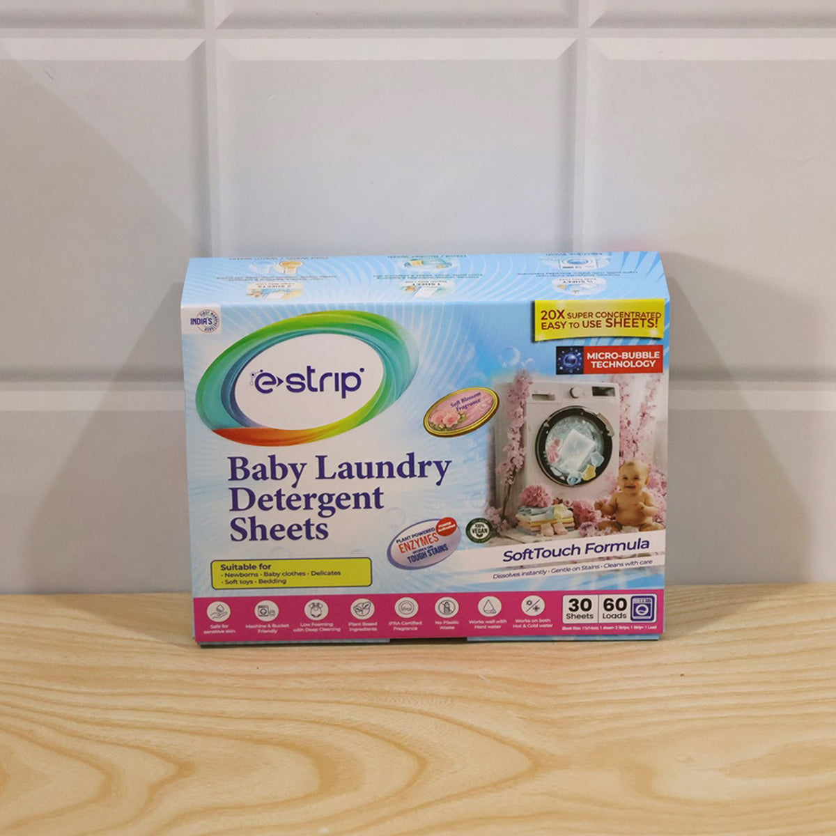 Baby laundry detergent sheets washing use