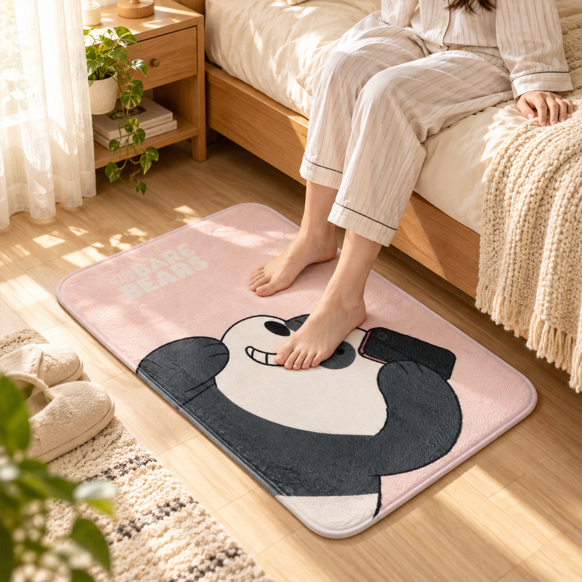 Panda design bathroom floor mat - main photo