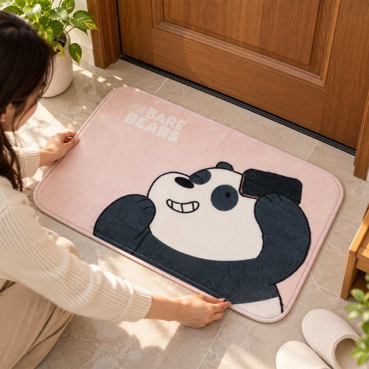 Panda design bathroom floor mat - view 03