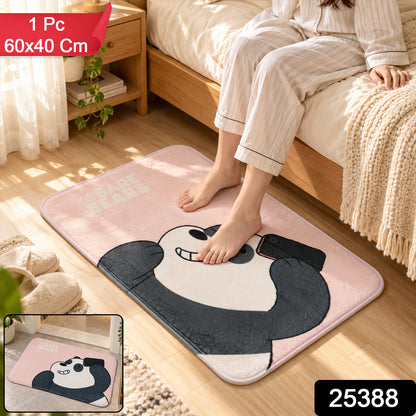 Panda design bathroom floor mat - 1 Pc 60x40 Cm
