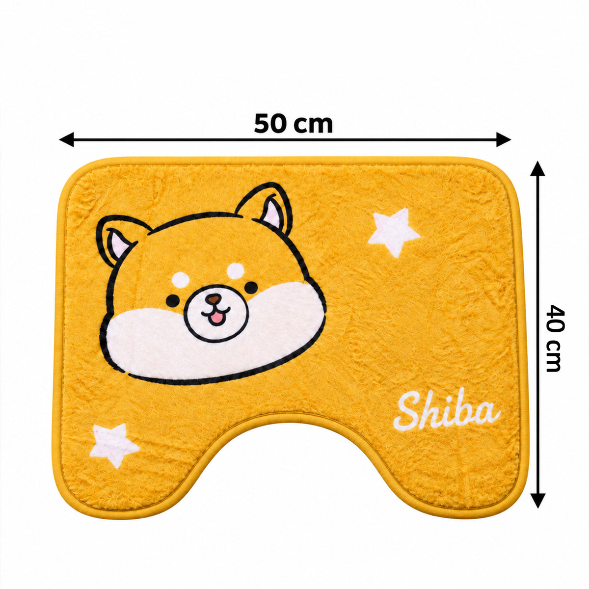 Cartoon dog U-shaped bathroom toilet mat dimensions