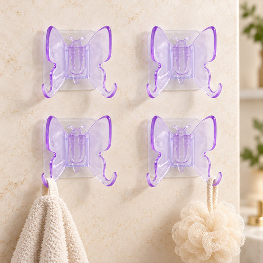 Self adhesive butterfly wall hooks towels keys