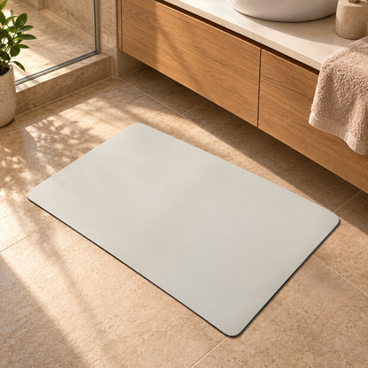 Decorative rectangular floor mat with rounded corners 04