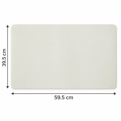 Decorative rectangular floor mat with rounded corners 59.5 Cm width and 39.5 Cm height