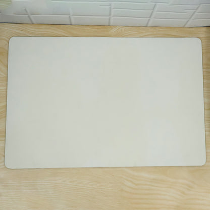 Decorative rectangular floor mat with rounded corners actual product