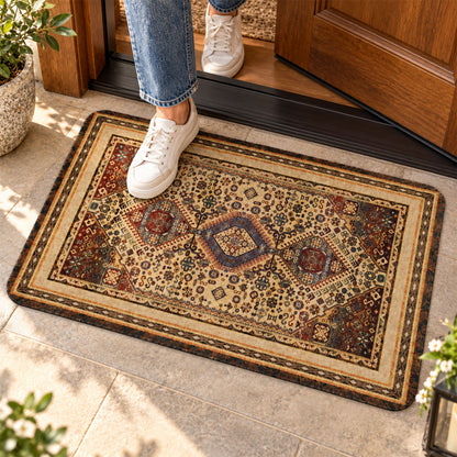 Traditional patterned decorative floor mat view 01