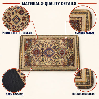 Traditional patterned decorative floor mat view 02