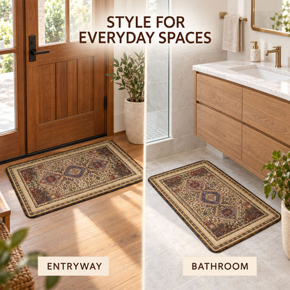 Traditional patterned decorative floor mat view 03