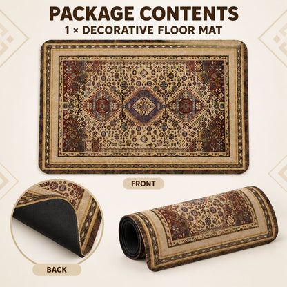 Traditional patterned decorative floor mat view 04