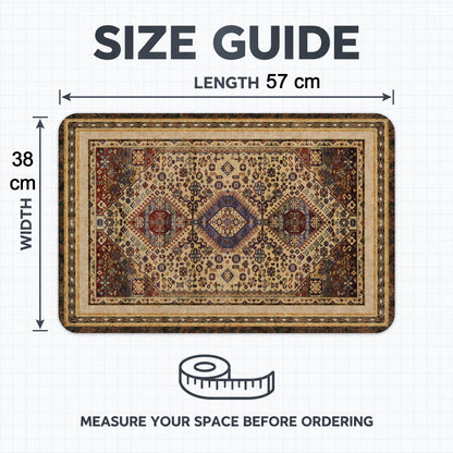 Traditional patterned decorative floor mat dimensions