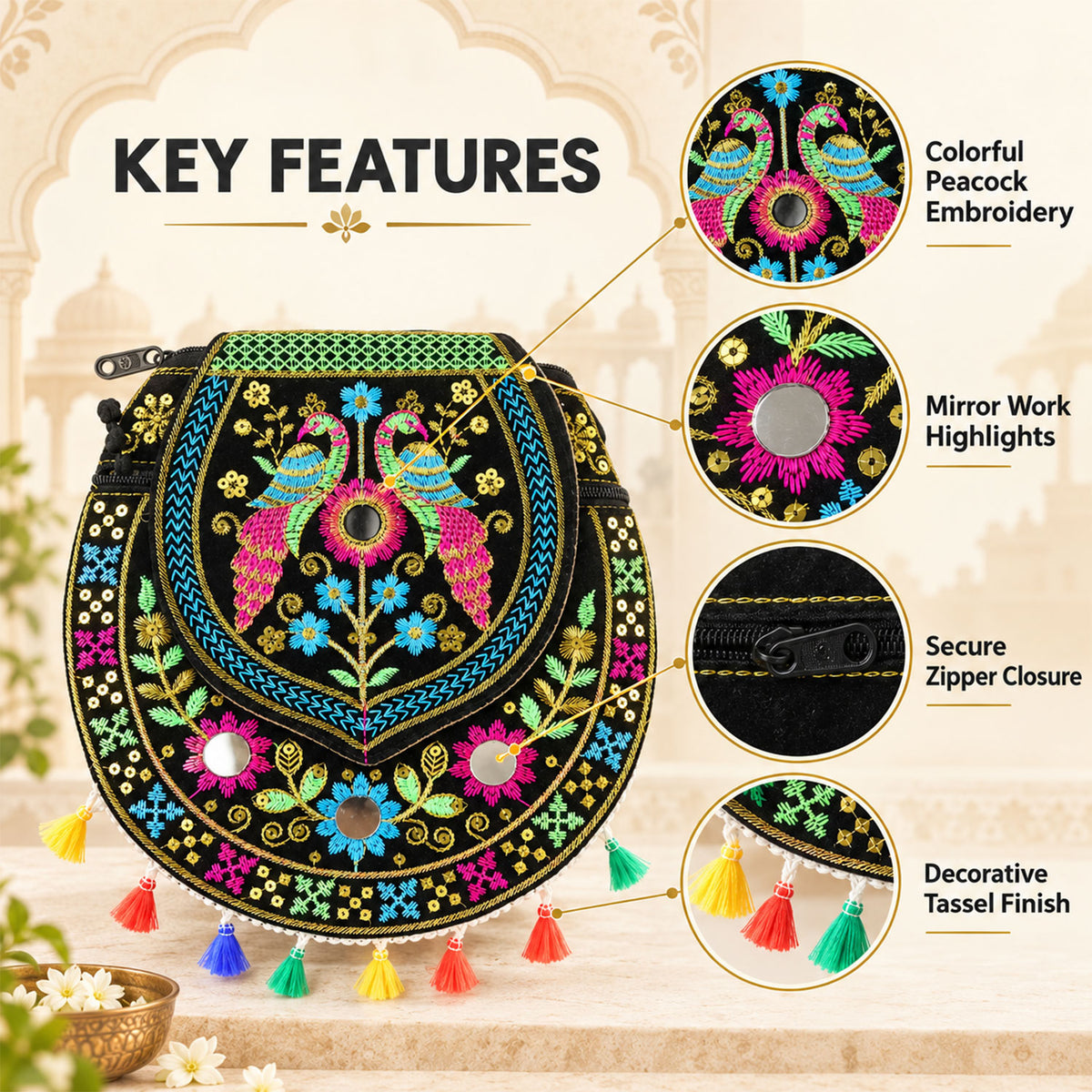 Purse tassel detail