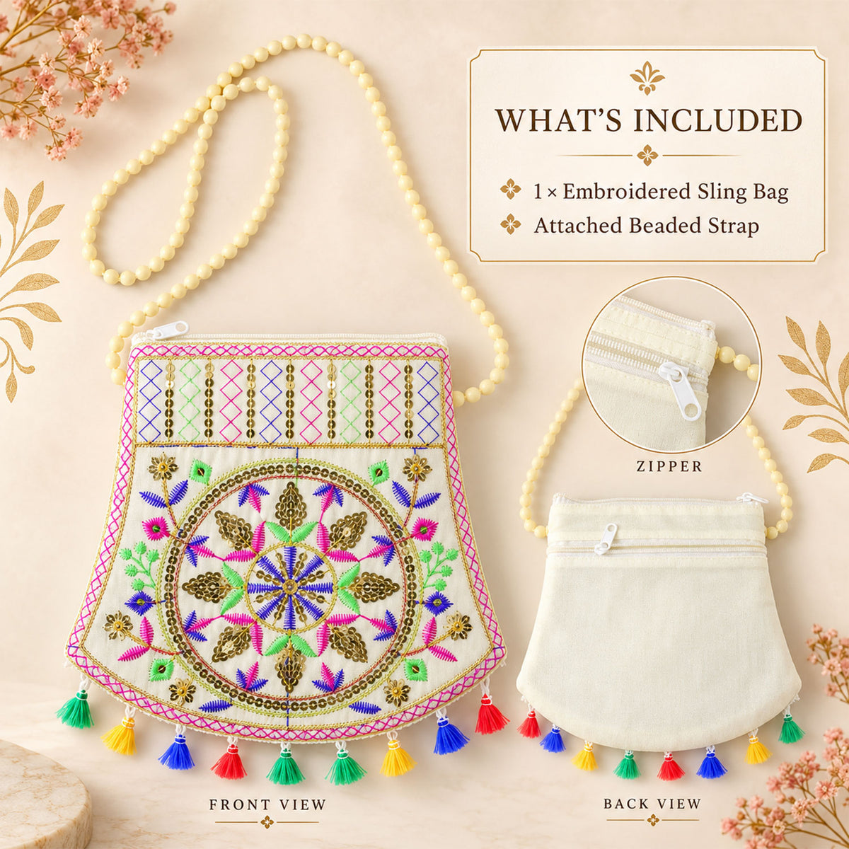 Traditional purse white bg