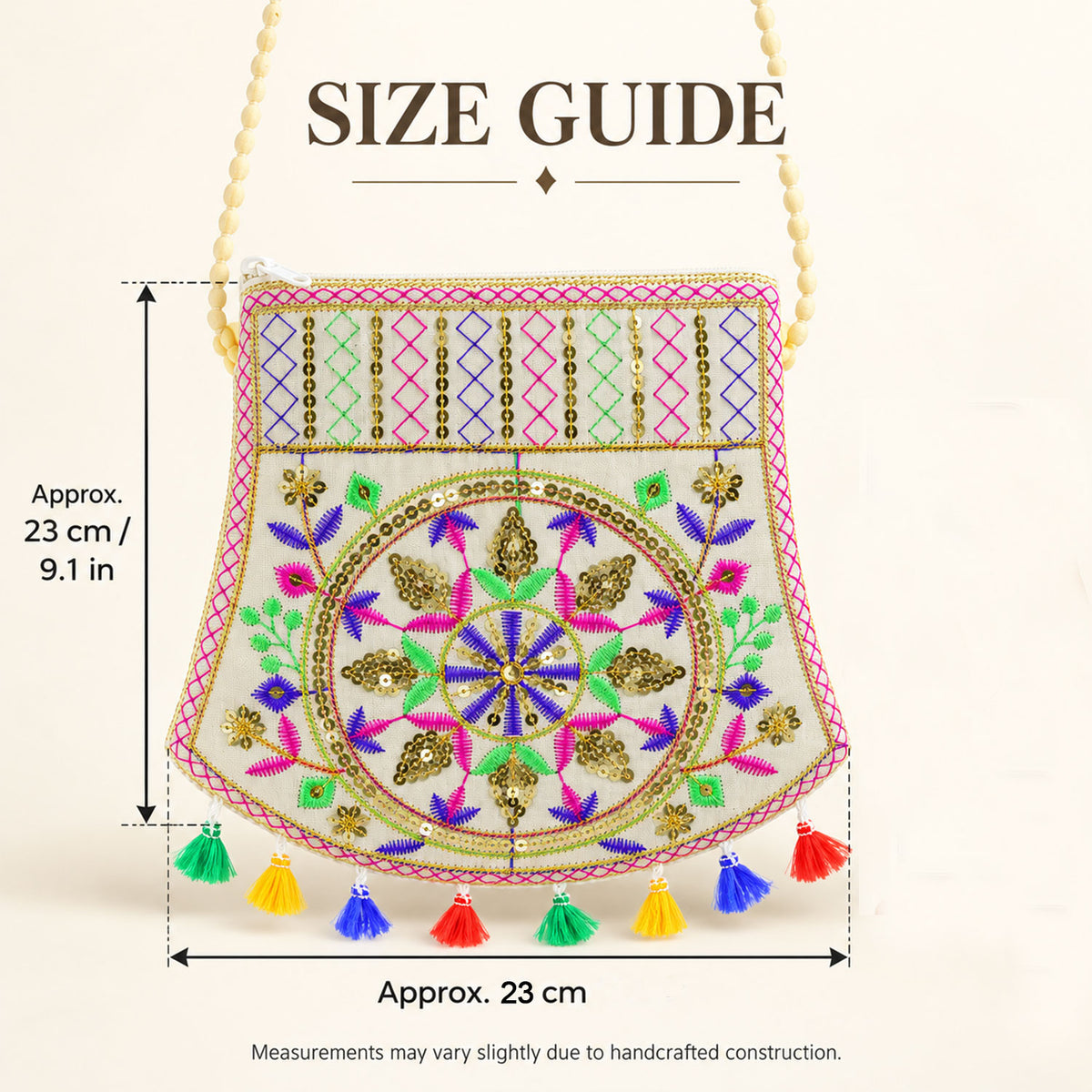 Purse size 23x23cm