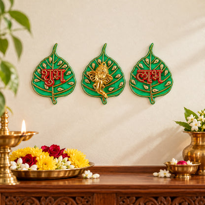 Shubh Labh Ganesh decor set on a festive background