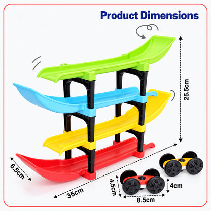 Ramp racer car toy track set approximate dimensions