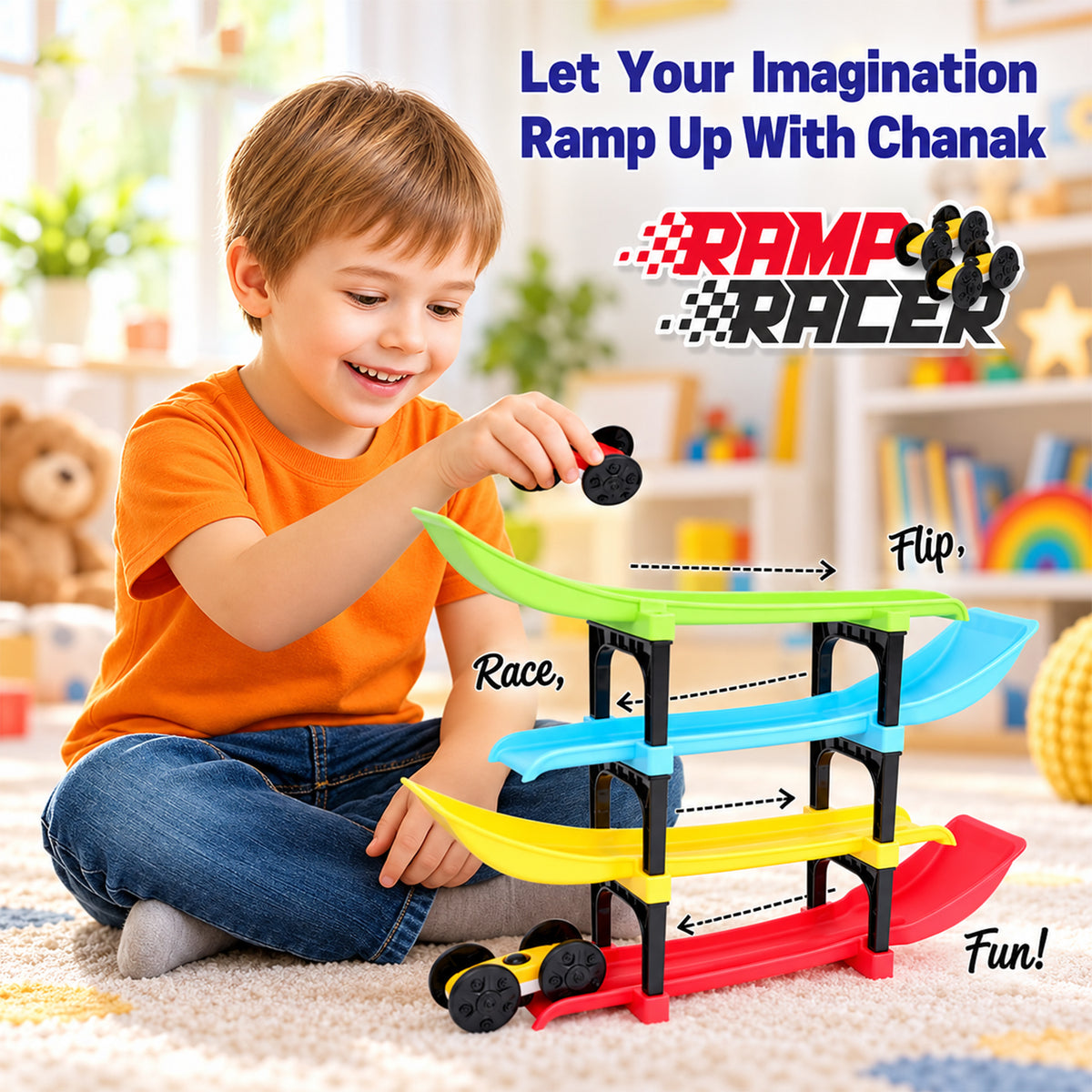 Ramp racer car toy track set 07