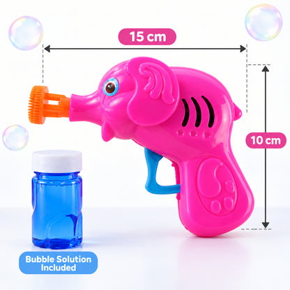 Elephant bubble gun toy with solution approximate dimensions