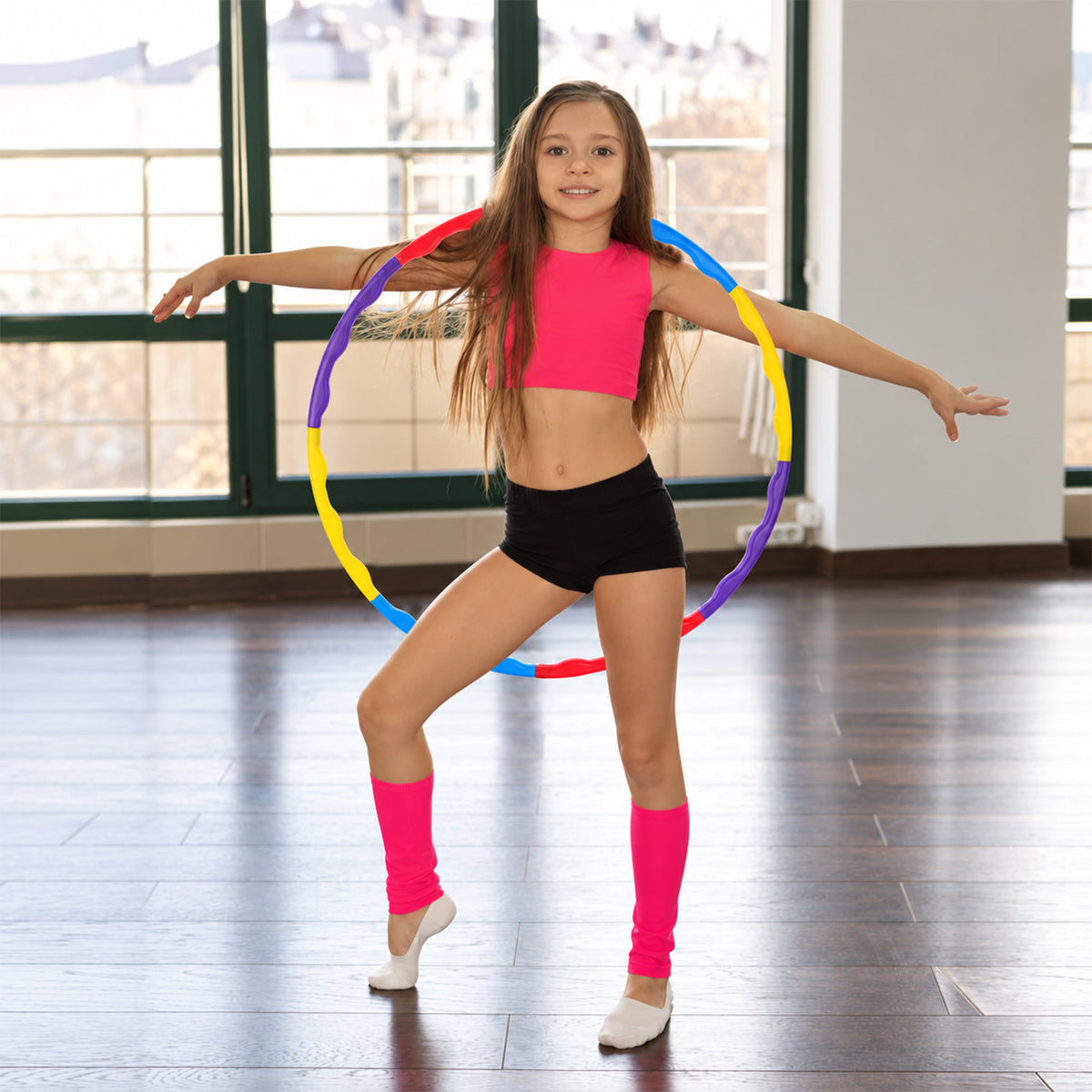 Detachable colourful hula hoop 03