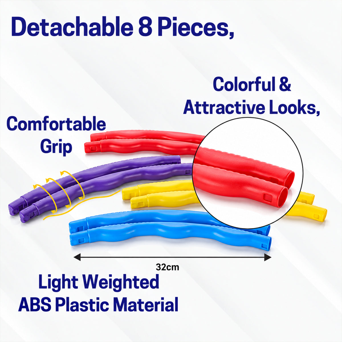 Detachable colourful hula hoop 04